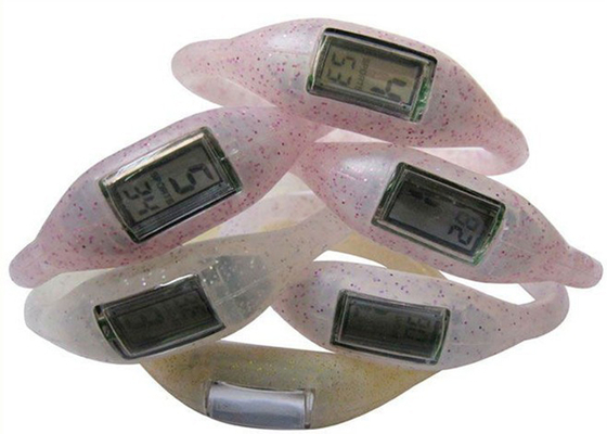 Superlichte en gemakkelijk te dragen 1ATM Glittering Silicone Rubber negatieve Ion horloges
