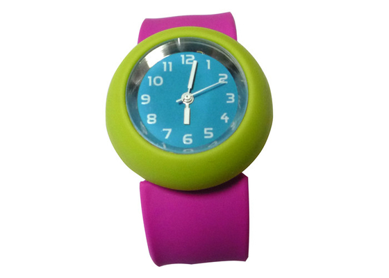 Groene Case Rose Armband klap Silicone horloges met Silk afgedrukte Logo 230 * 30 * 2 mm