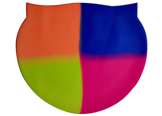 Duurzame Silicone Zwemmende Kappen voor Lang Haar Oranje Blauw Geel Blauw